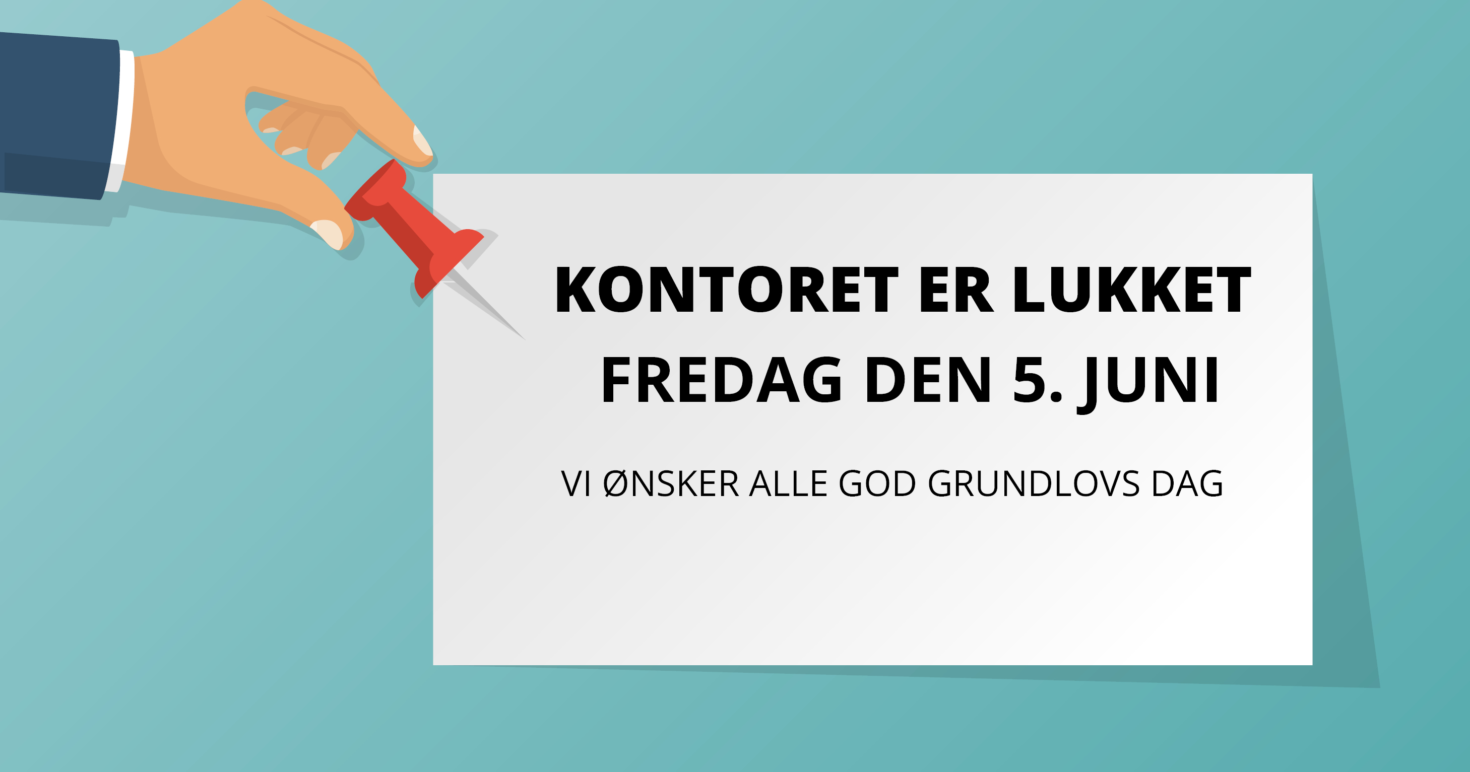 Slider Grundlovsdag lukket